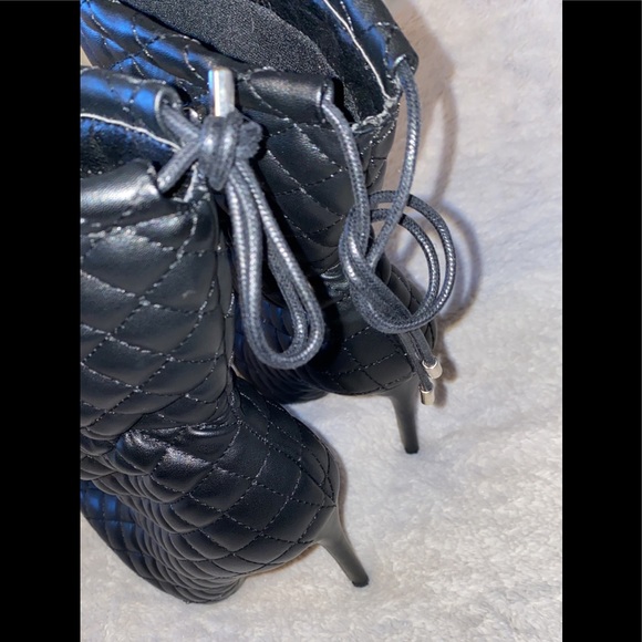 AKIRA “WE PAID” STILETTO BOOTIE IN BLACK - Picture 6 of 7